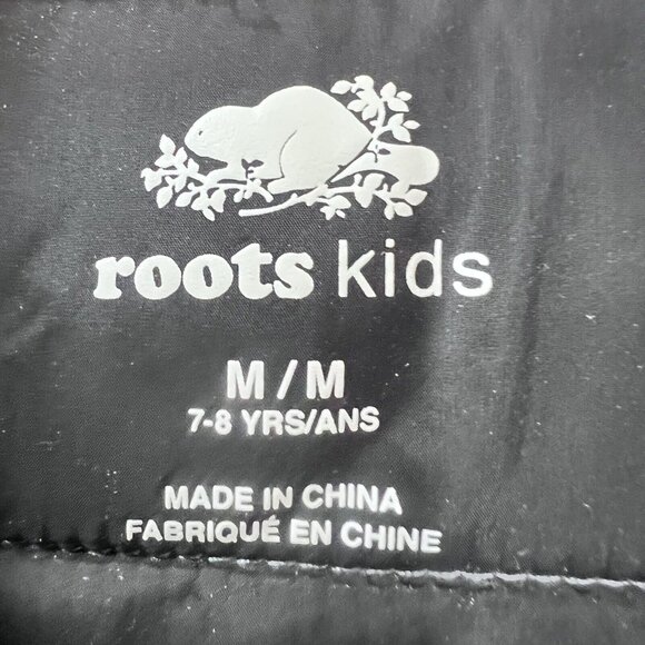 Roots Puffer Jacket Kids Boys Size Medium 7-8 Years Full Zip Coat Gray - Picture 5 of 12